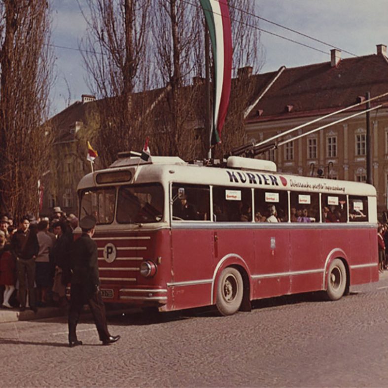 Letzte Obusfahrt am Heiligengeistplatz